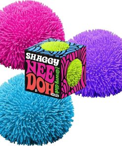 Nee-Doh Schylling Shaggy Groovy Glob! Squishy. Squeezy. Stretchy Stress Balls Neon Colors Gift Set Party Bundle - 3 Pack (Assorted Colors)